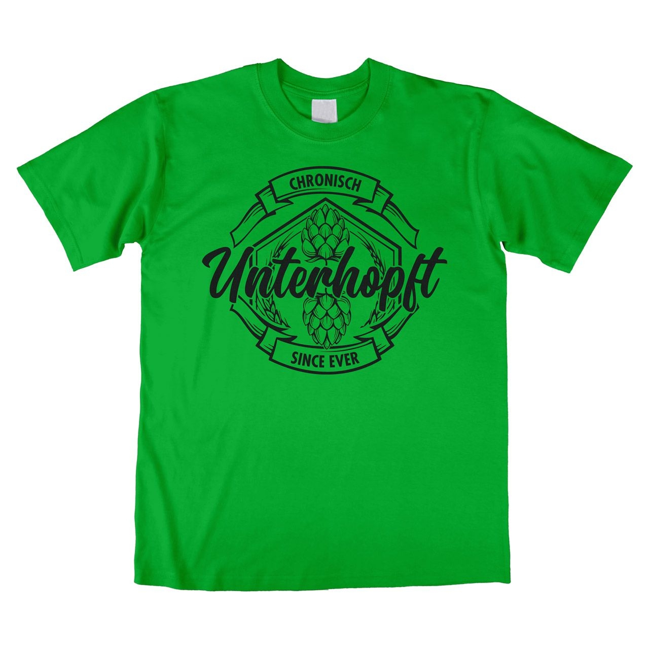 Unterhopft Unisex T-Shirt grün Medium