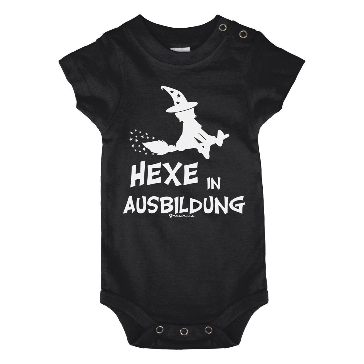 Hexe in Ausbildung Baby Body Kurzarm schwarz 68 / 74