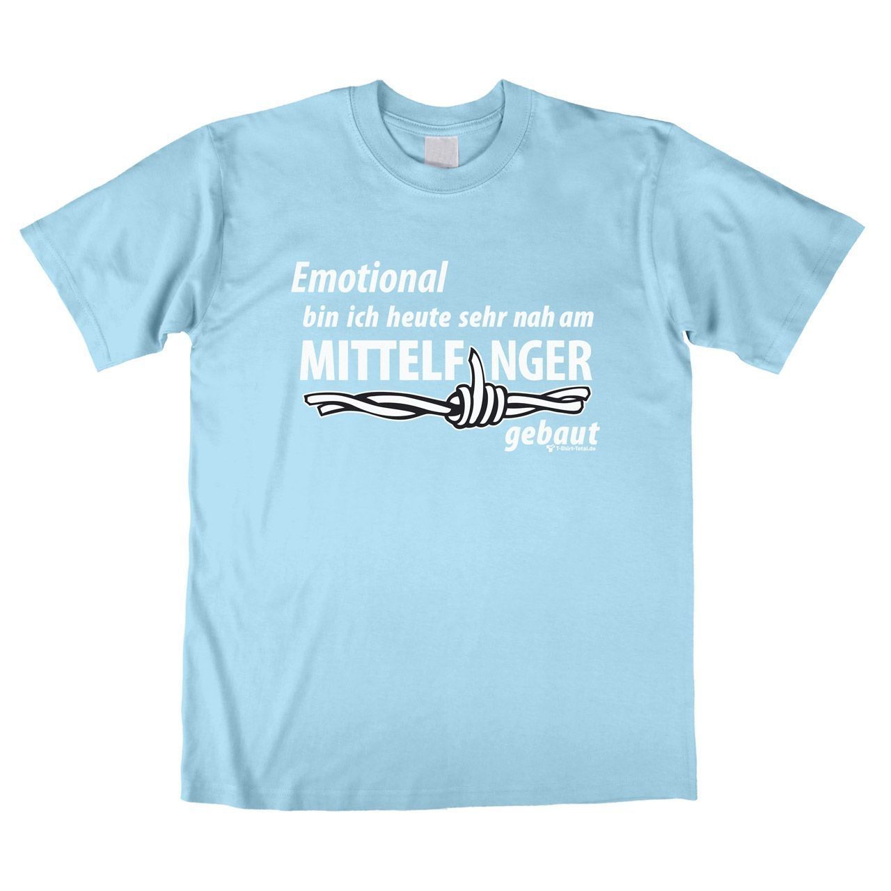 Mittelfinger Unisex T-Shirt hellblau Extra Large