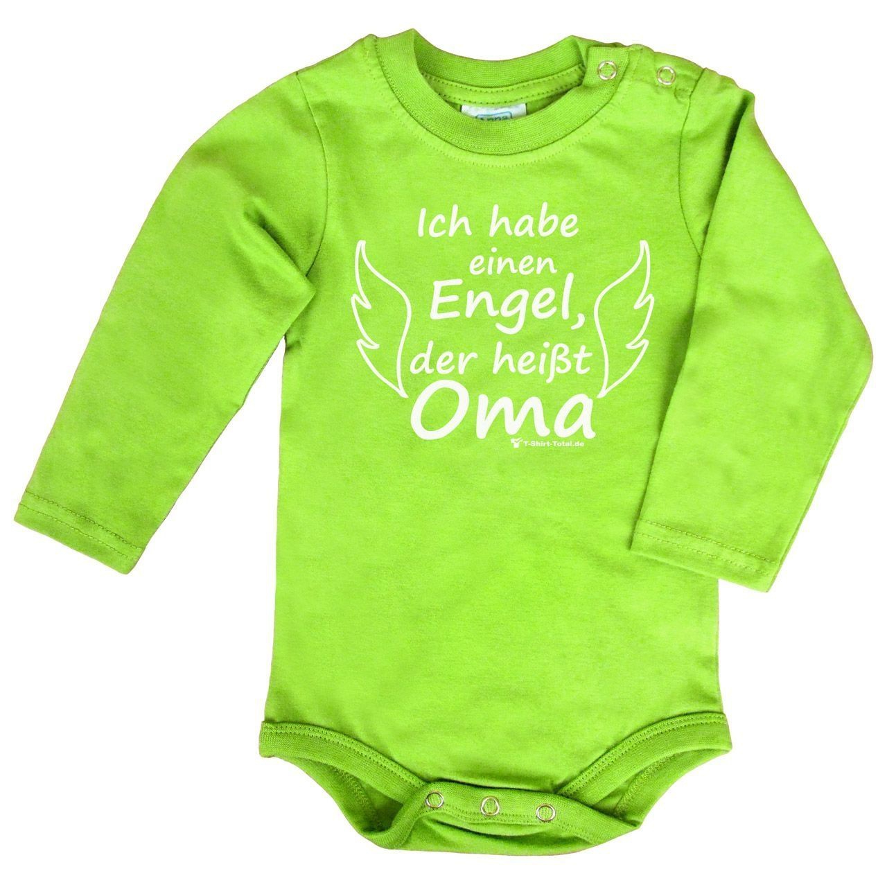 Engel Oma Baby Body Langarm hellgrün 56 / 62