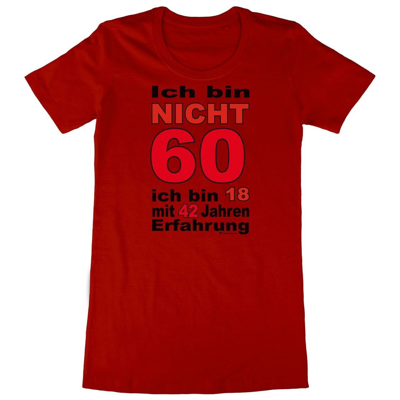 Bin nicht 60 Woman Long Shirt rot Large