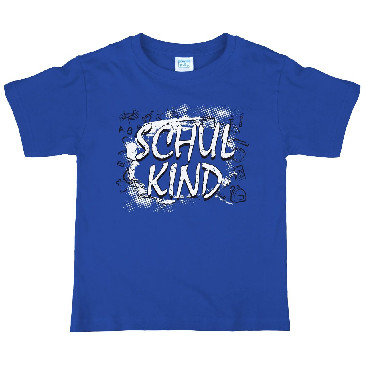 Schulkind Collage Kinder T-Shirt royal 134 / 140