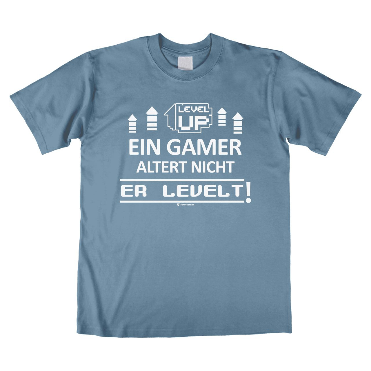 Ein Gamer levelt Unisex T-Shirt denim Medium