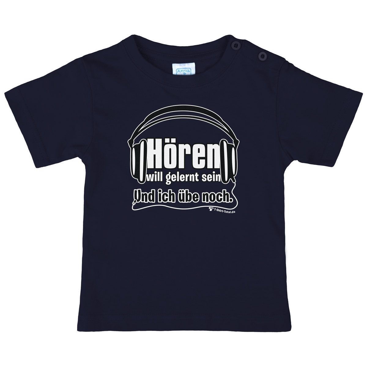 Hören will gelernt sein Kinder T-Shirt navy 104