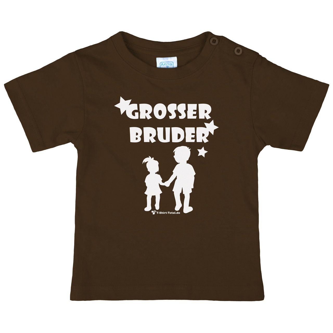 Großer Bruder JM Kinder T-Shirt braun 122 / 128