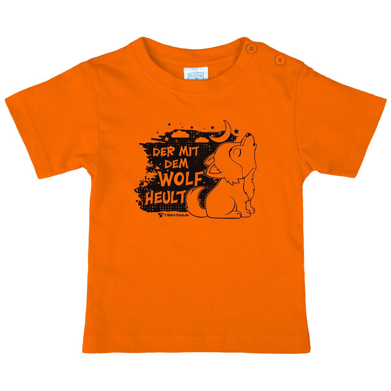 Der mit dem Wolf Kinder T-Shirt orange 80 / 86
