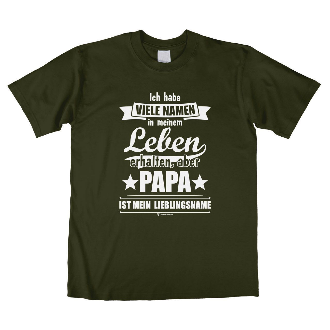 Lieblingsname Papa Unisex T-Shirt khaki Large