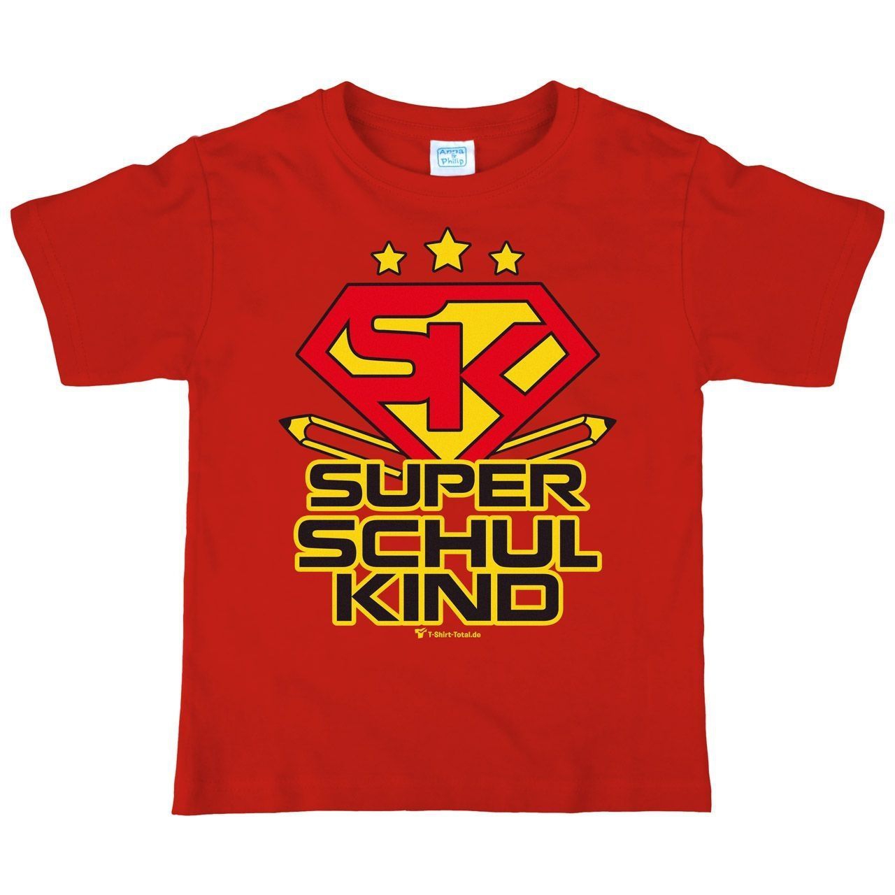 Super Schulkind Kinder T-Shirt rot 122 / 128