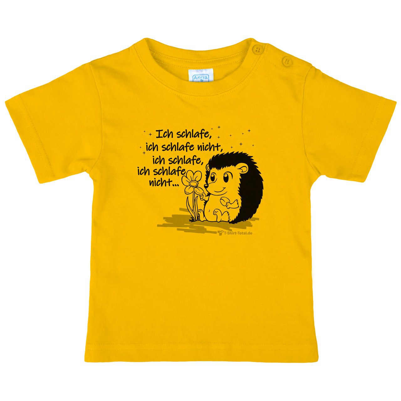 Ich schlafe Kinder T-Shirt gelb 68 / 74