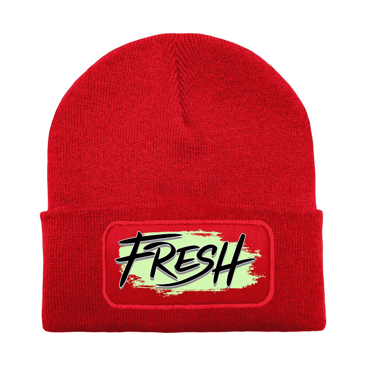 Fresh Mütze Patch eckig rot