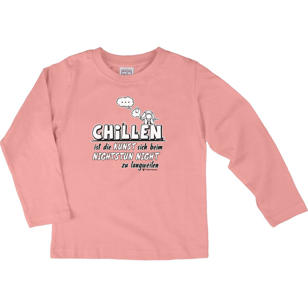 Chillen Kinder Langarm Shirt rosa 134 / 140