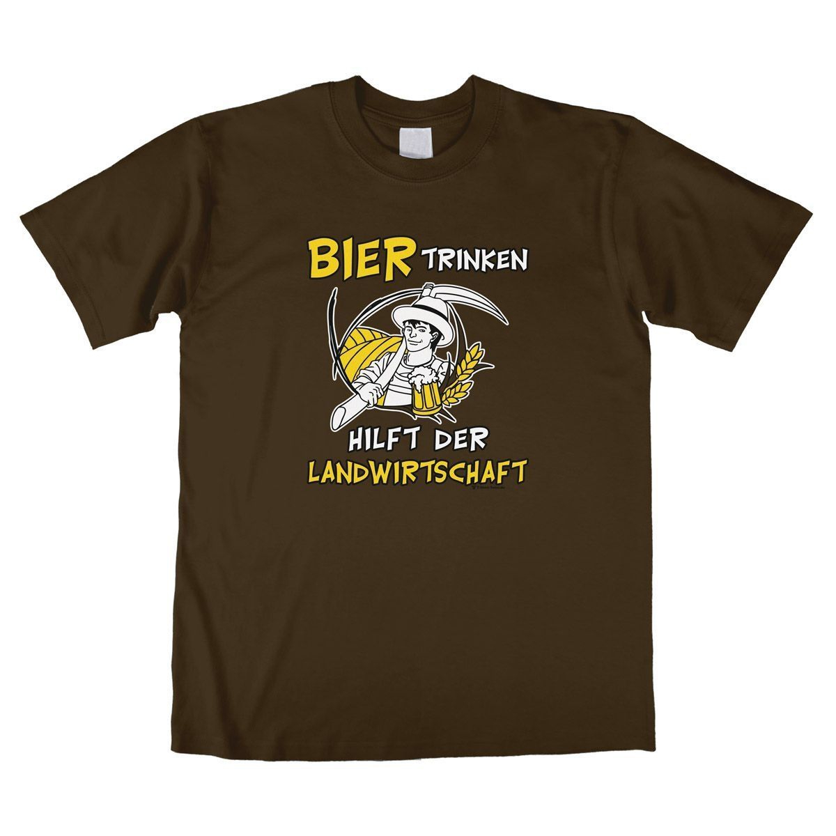 Bier hilft Unisex T-Shirt braun Extra Large