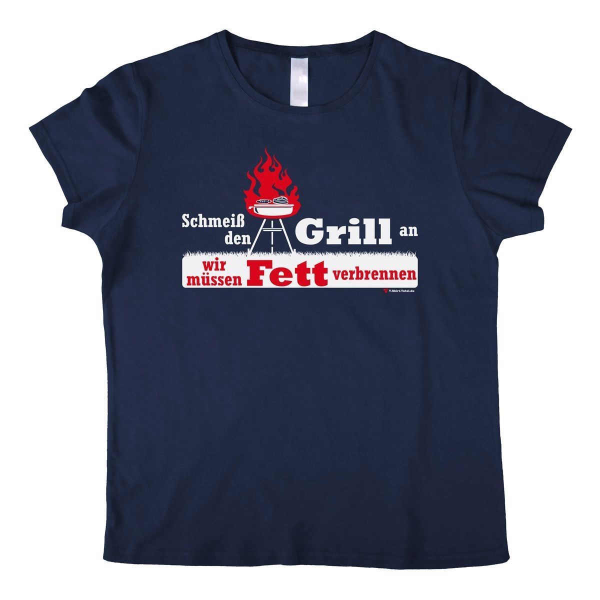 Fett verbrennen Woman T-Shirt navy Small