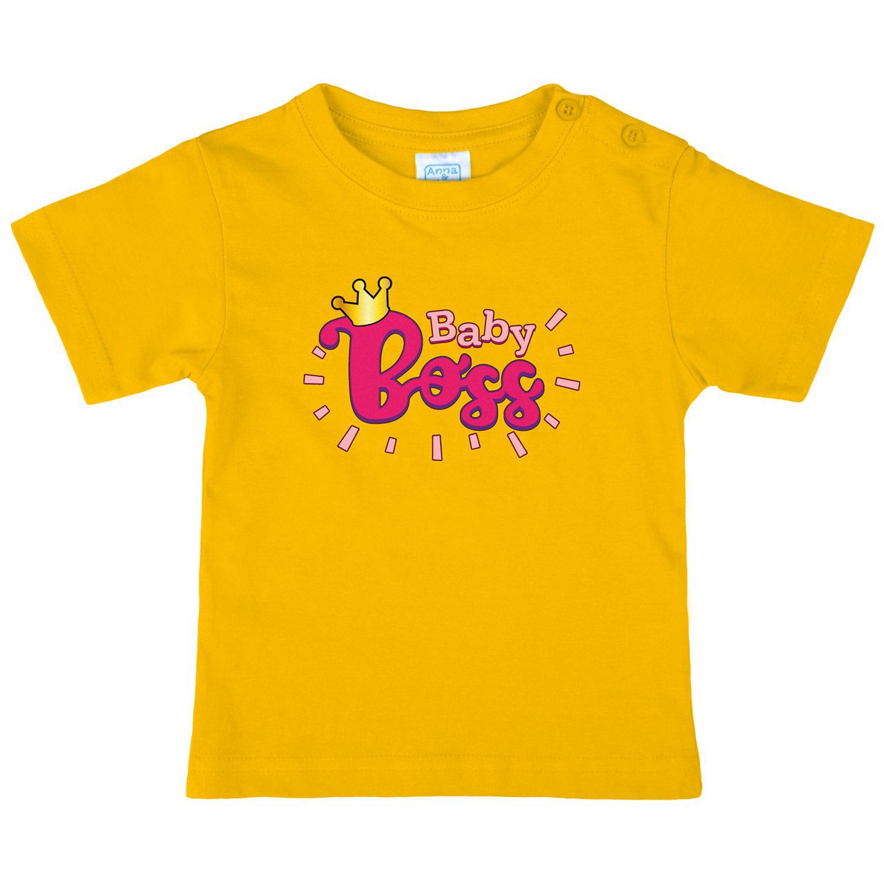 Baby Boss Pink Kinder T-Shirt gelb 56 / 62