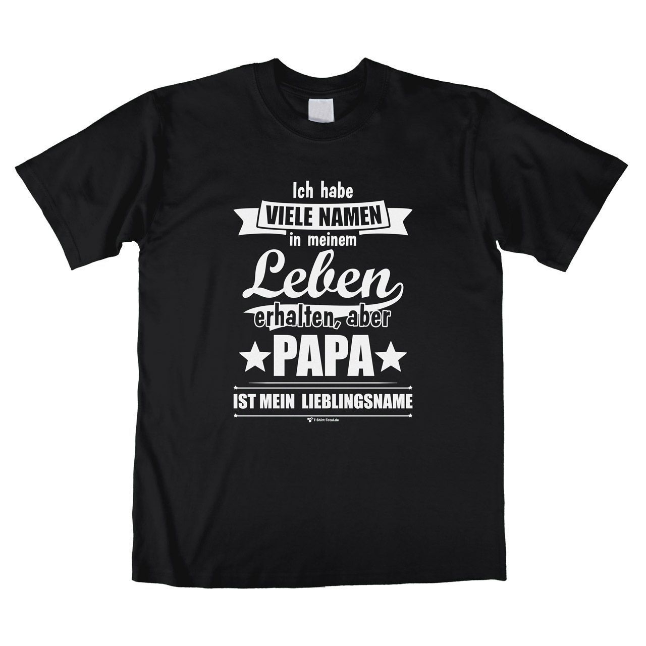 Lieblingsname Papa Unisex T-Shirt schwarz Large