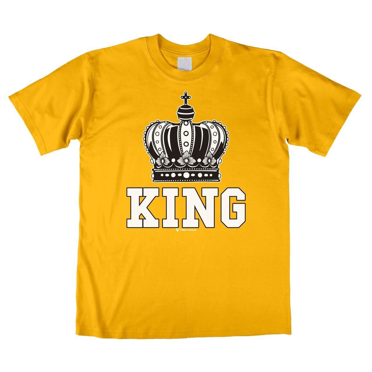 King Unisex T-Shirt gelb Large