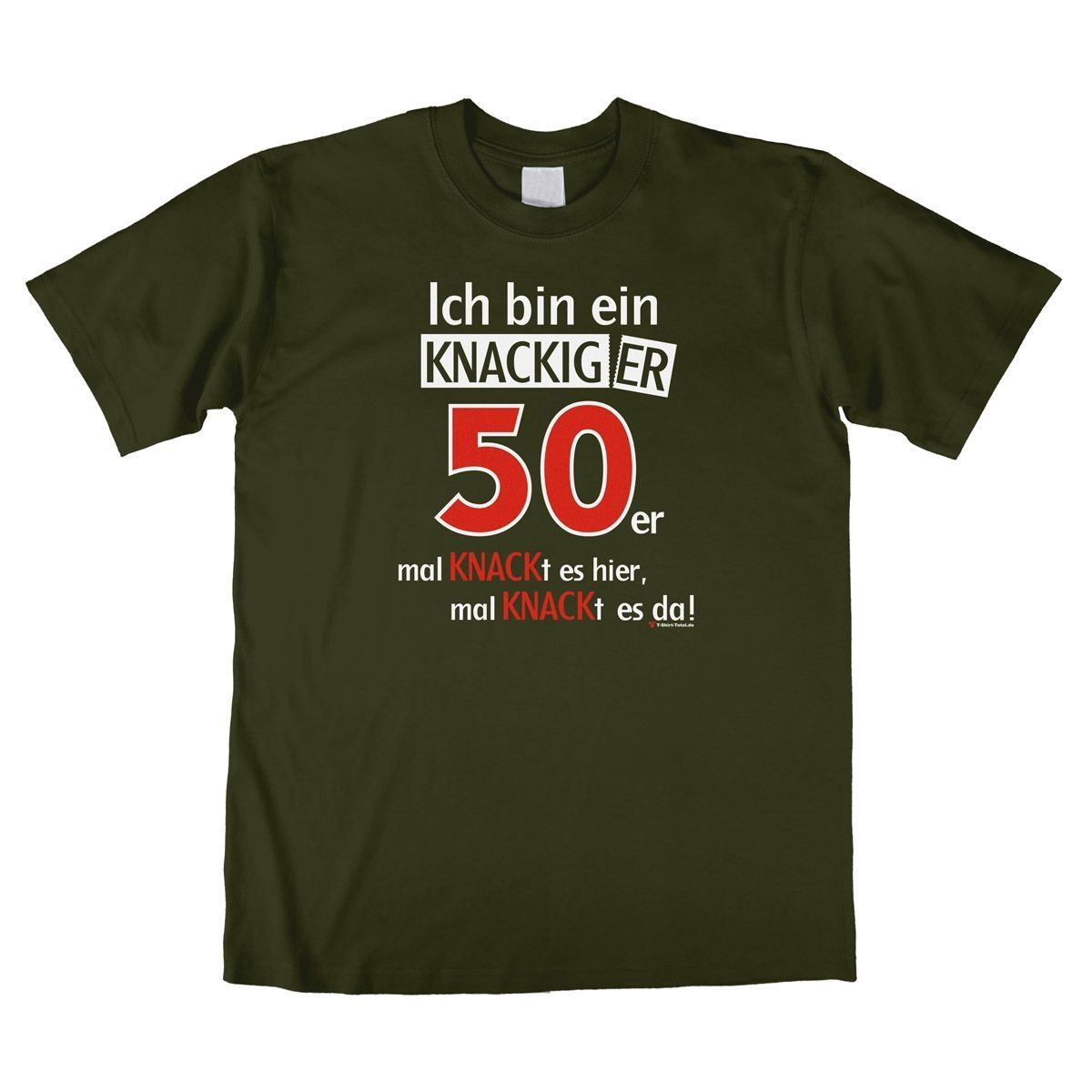 Knackiger 50er Unisex T-Shirt khaki Extra Large