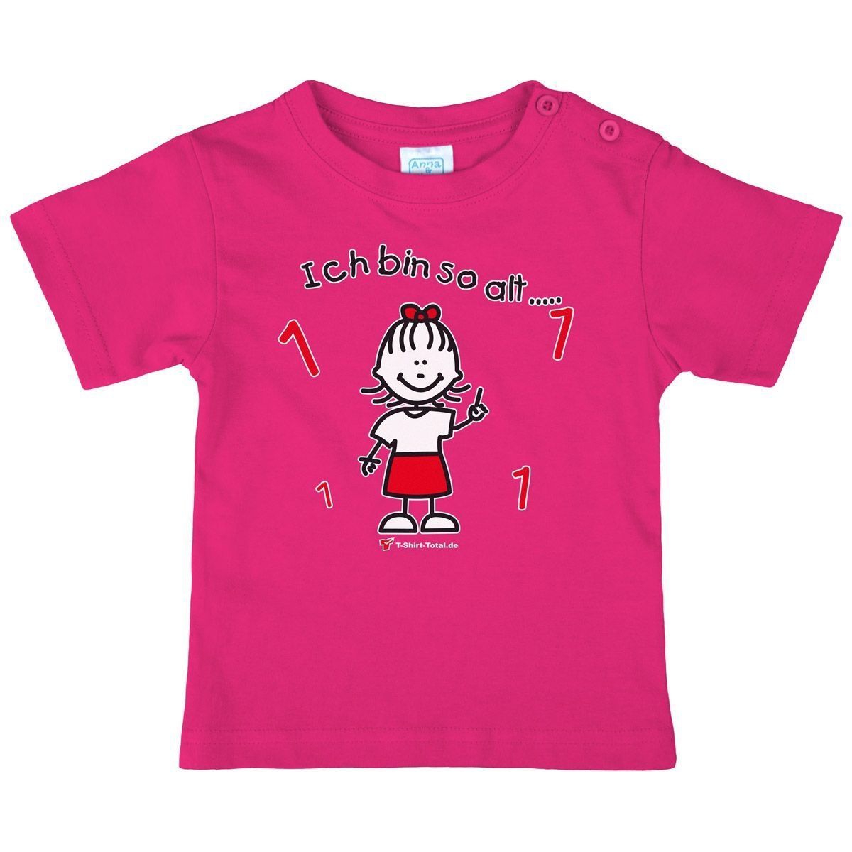Mädchen so alt 1 Kinder T-Shirt pink 68 / 74