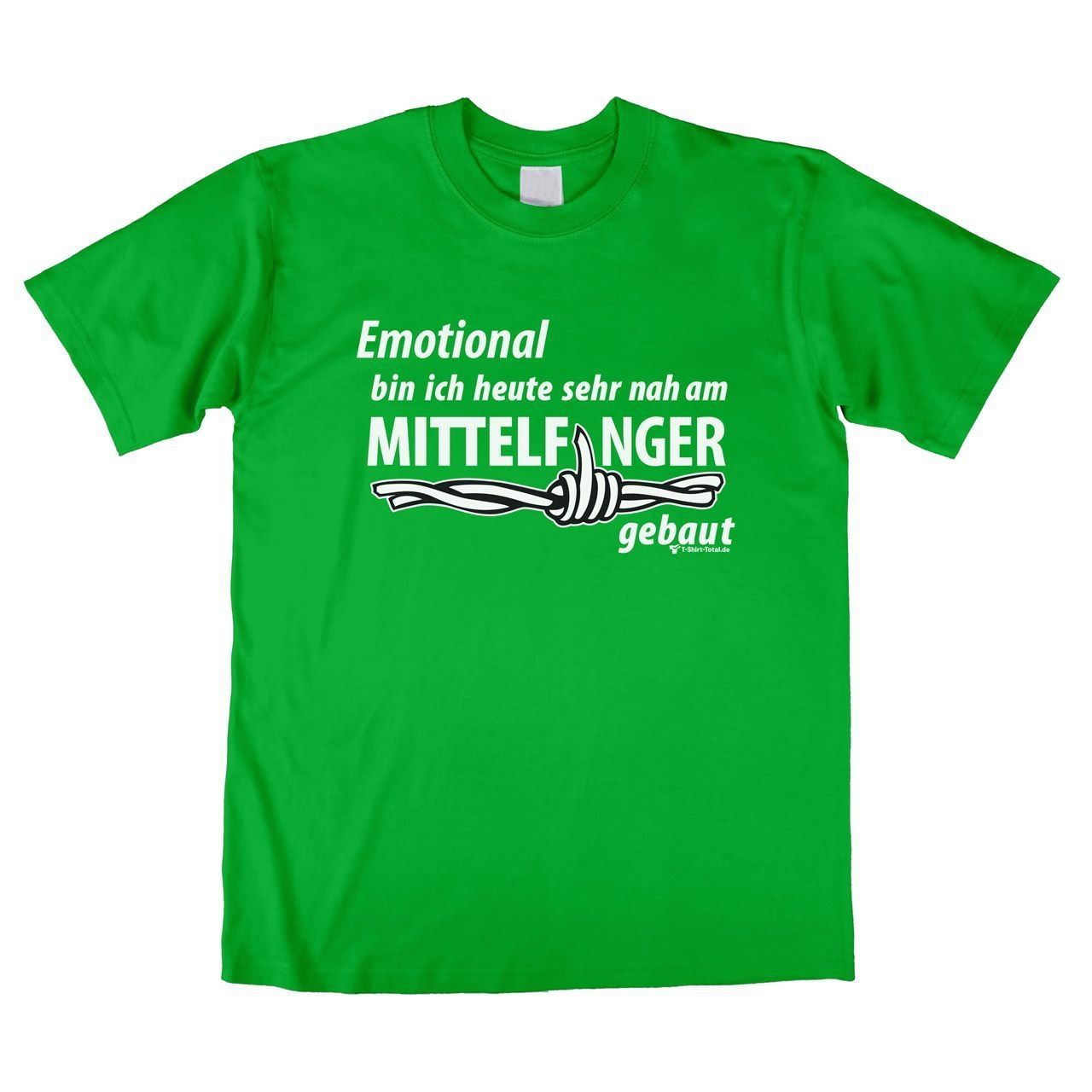 Mittelfinger Unisex T-Shirt grün Extra Large