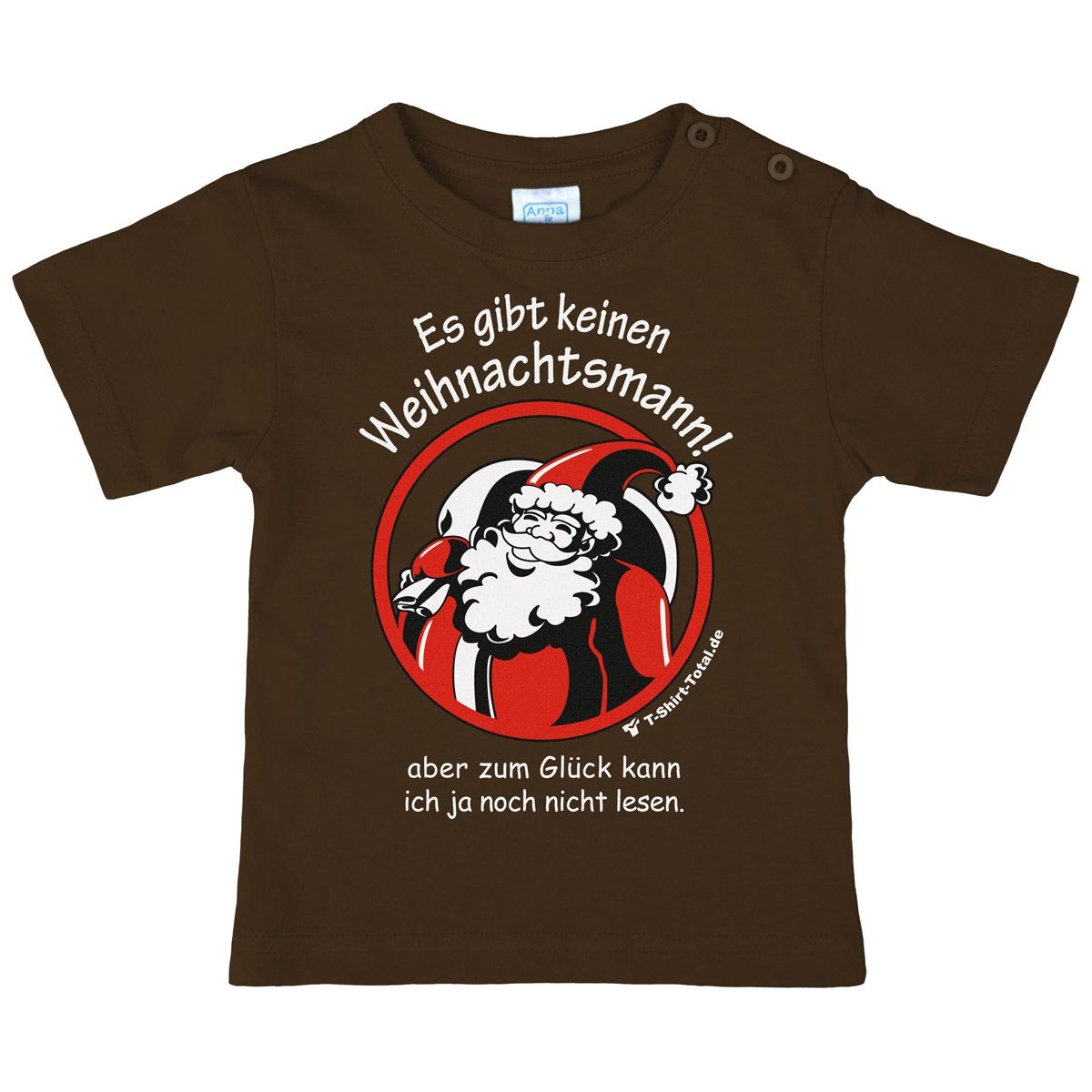 Gibt keinen Weihnachtsmann Kinder T-Shirt braun 80 / 86