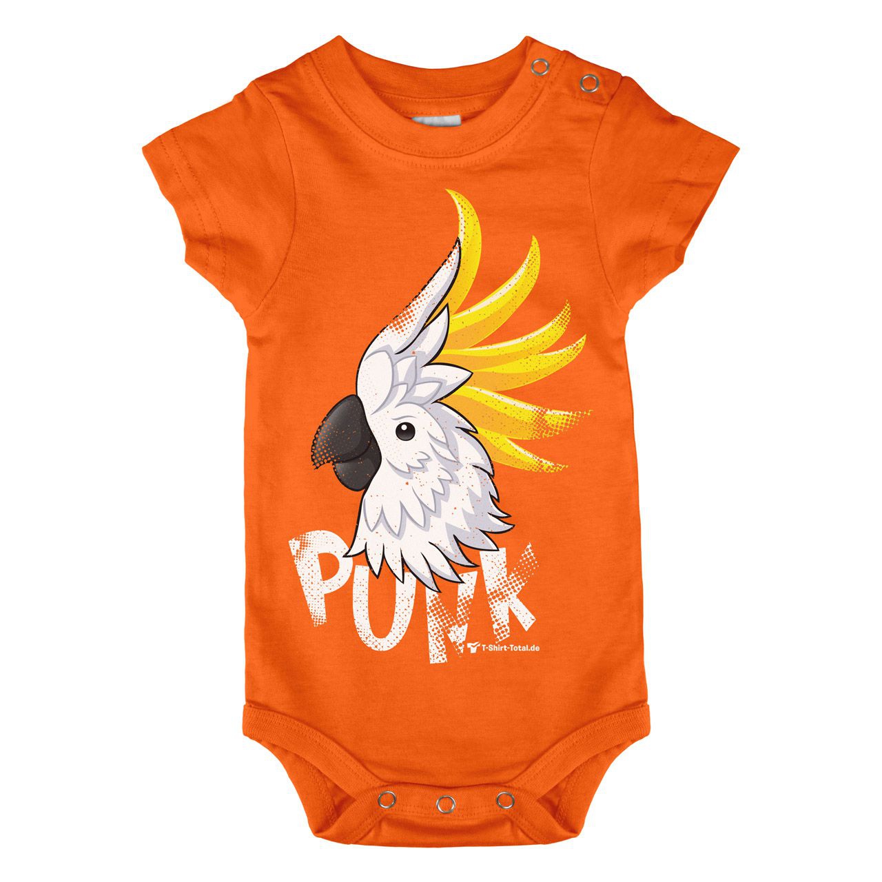 Punk Papagei Baby Body Kurzarm orange 80 / 86
