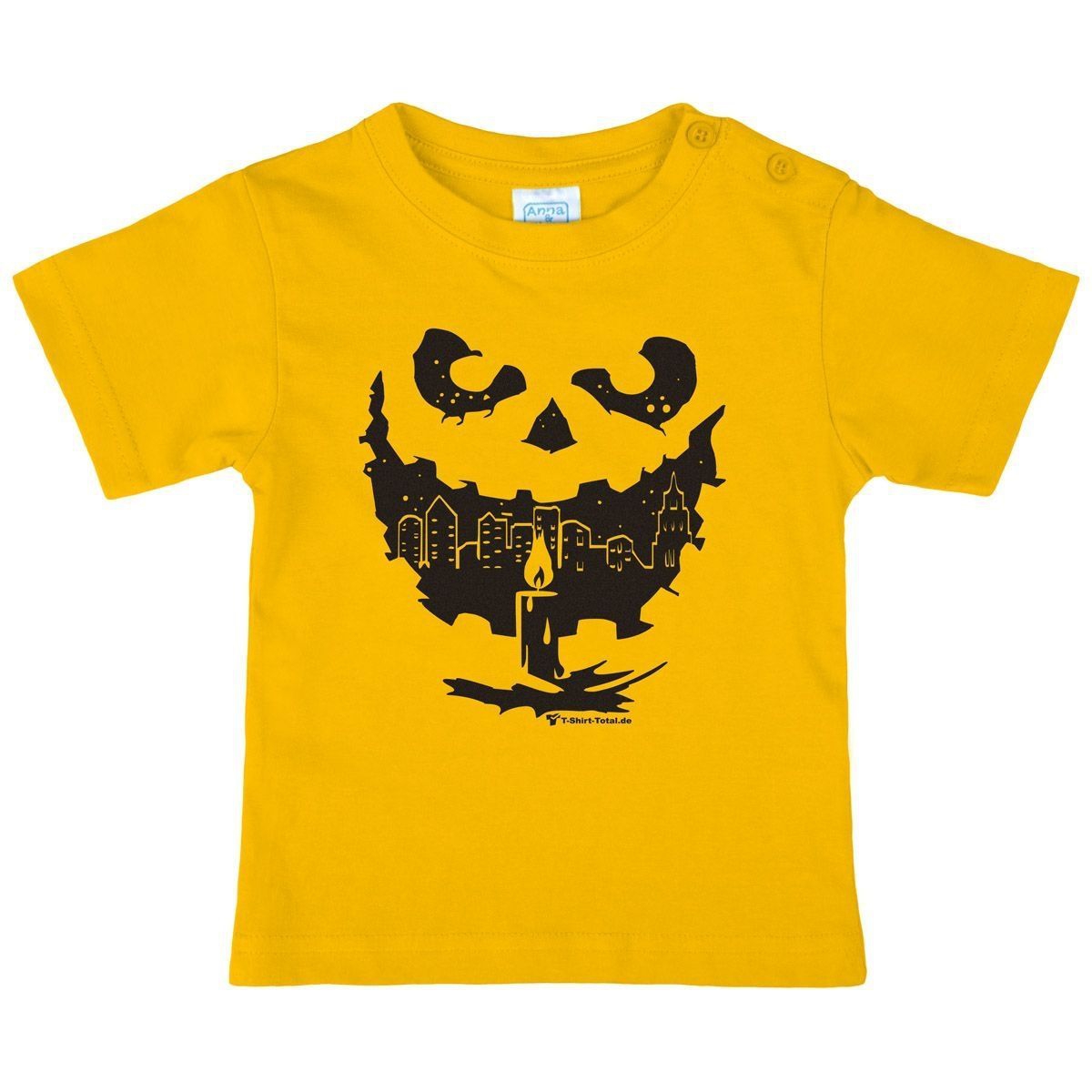 Kürbislaterne Kinder T-Shirt gelb 104