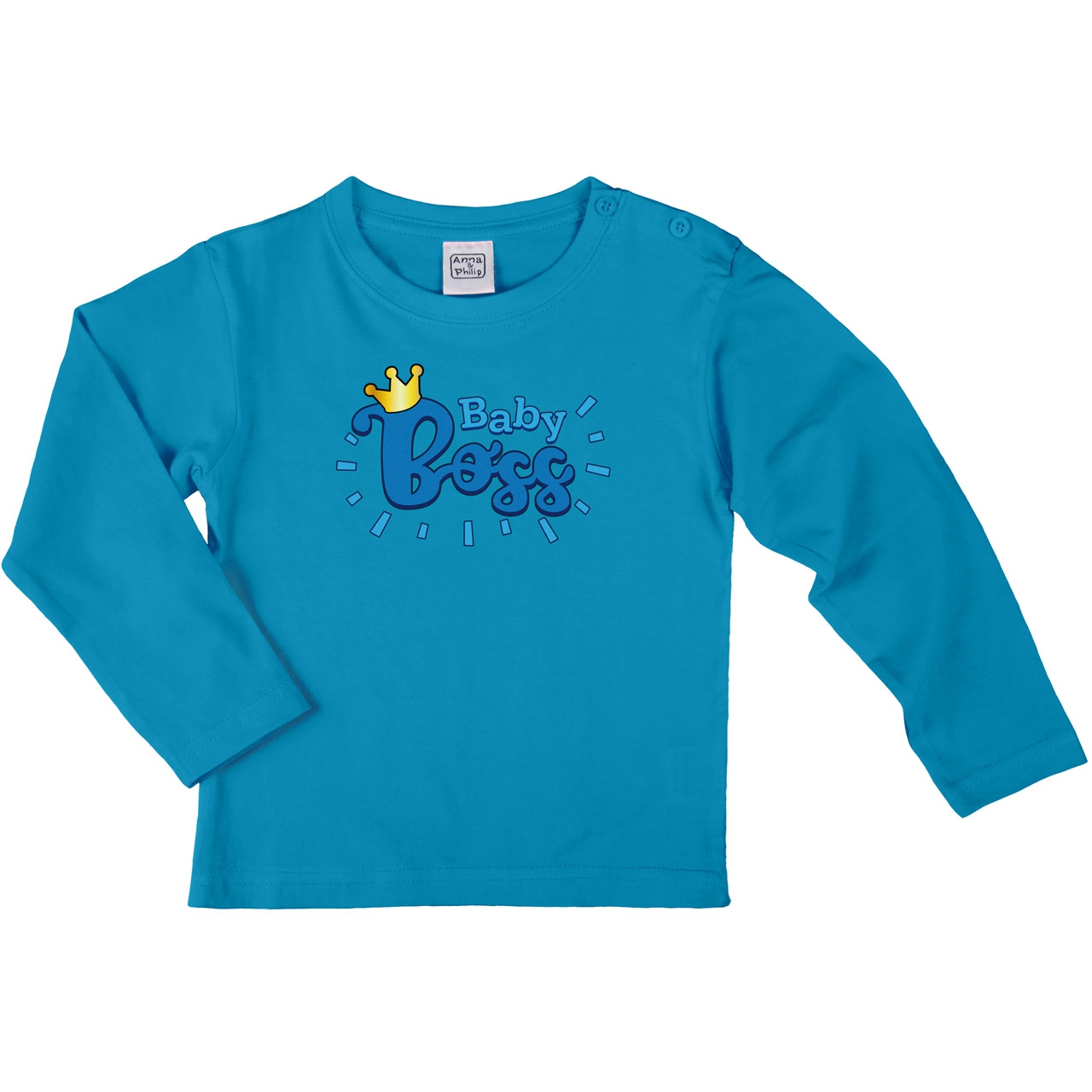 Baby Boss Blau Kinder Langarm Shirt türkis 68 / 74