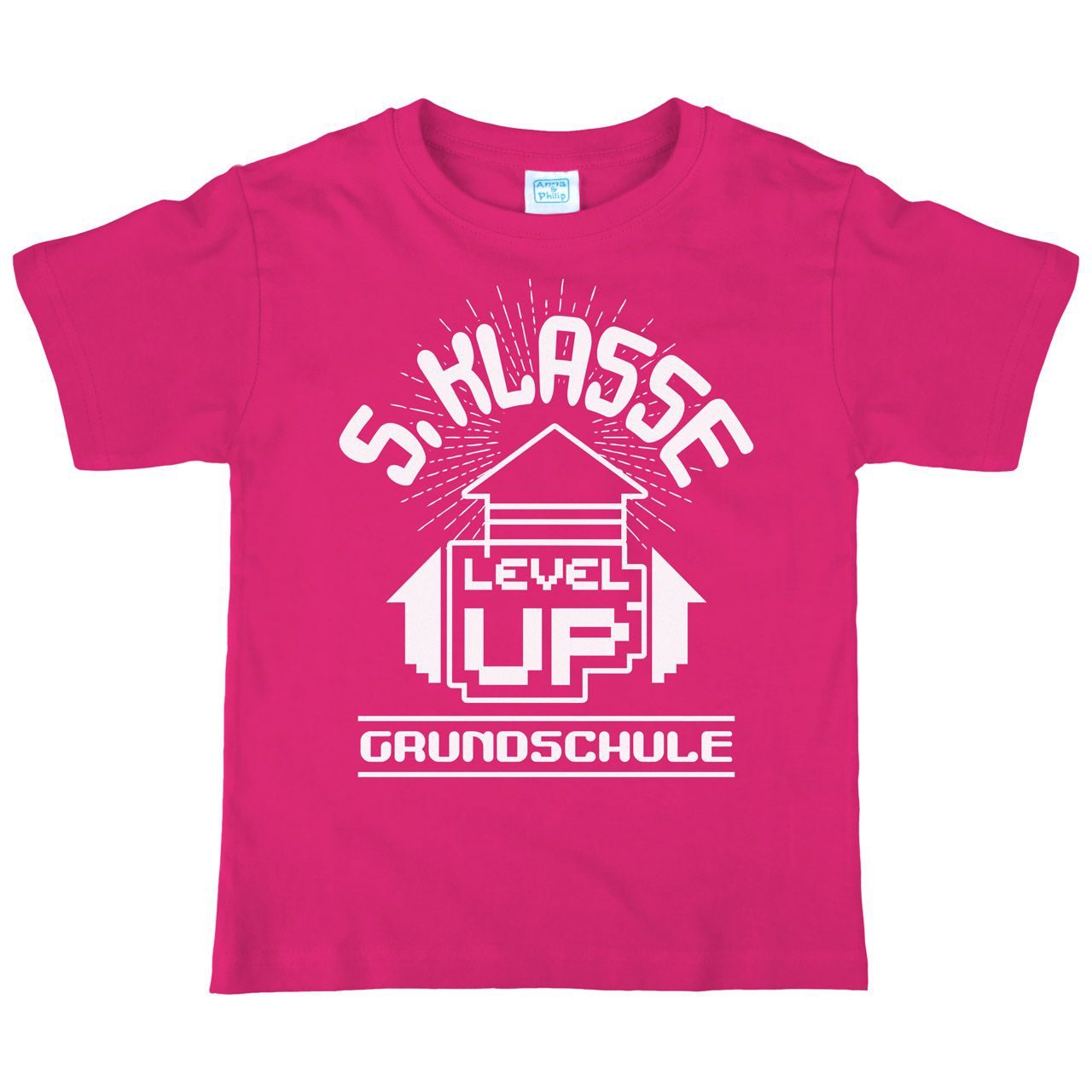 5.Klasse Level Up Kinder T-Shirt pink 146 / 152