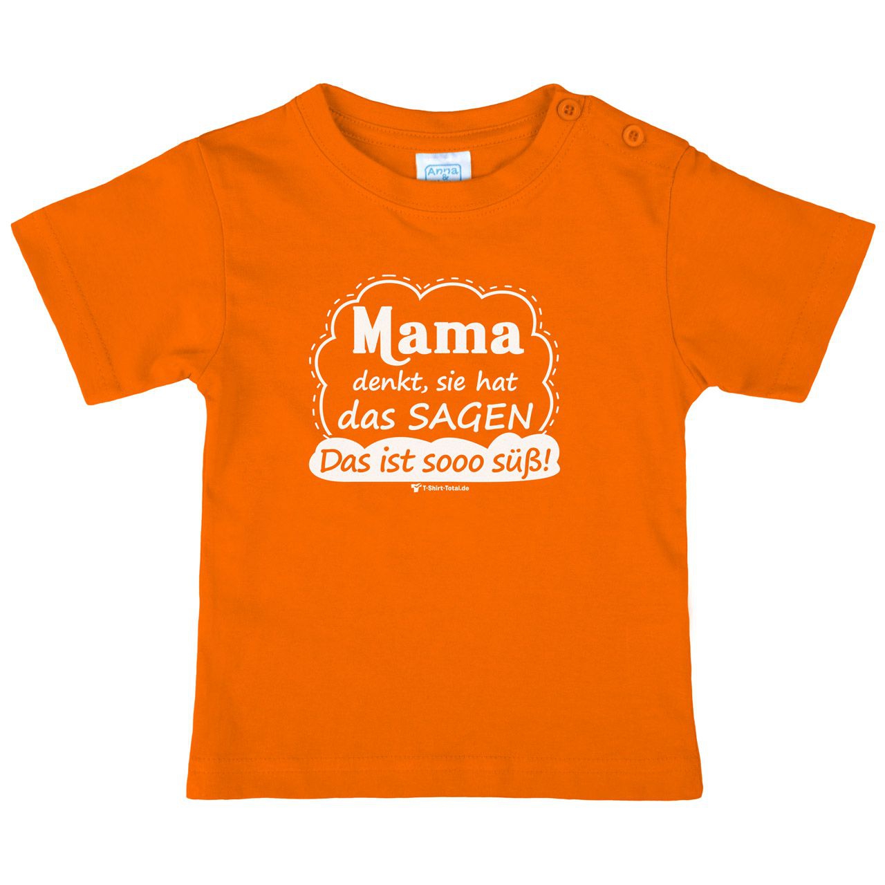 Mama denkt Kinder T-Shirt orange 92