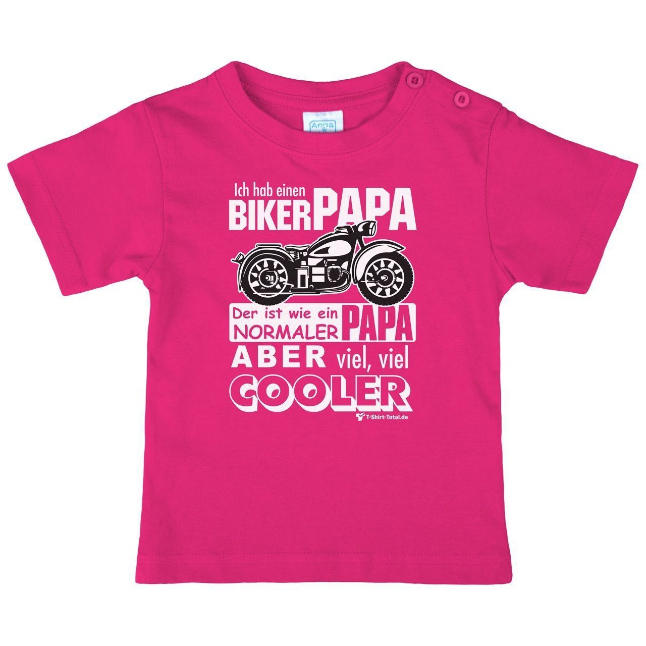 Biker Papa Kinder T-Shirt pink 80 / 86