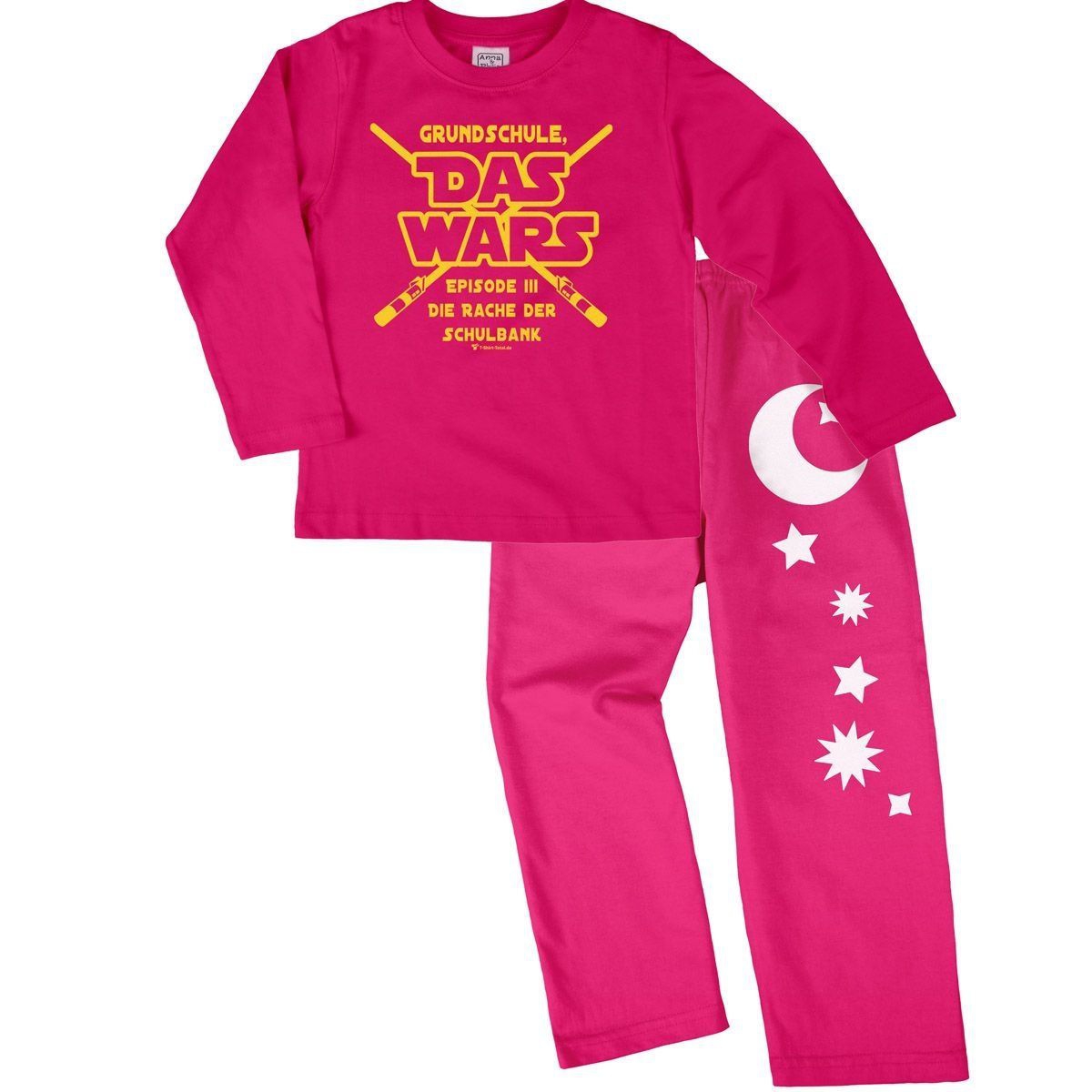 Das wars Grundschule Pyjama Set pink / pink 134 / 140