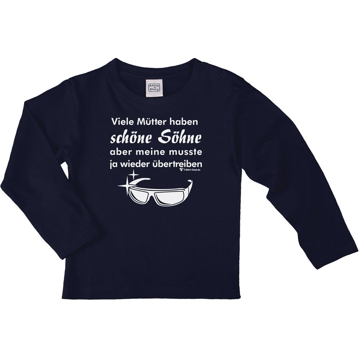 Schöne Söhne Kinder Langarm Shirt navy 110 / 116