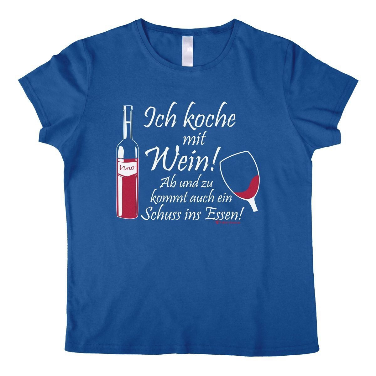 Koche mit Wein Woman T-Shirt royal Large