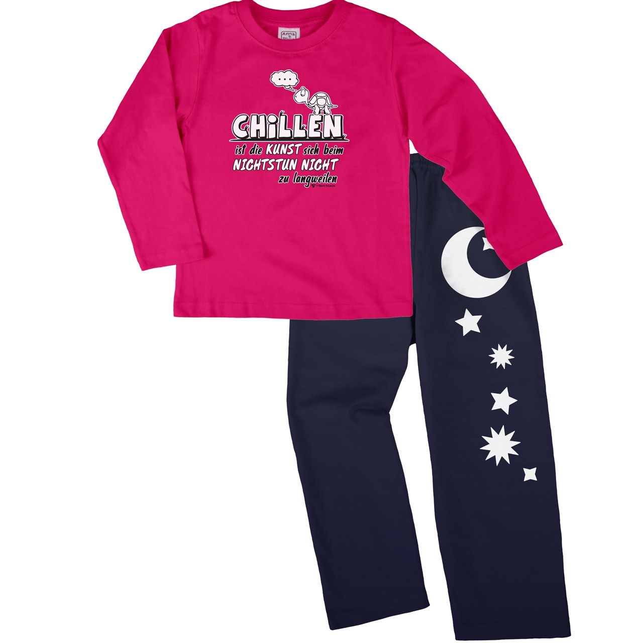Chillen Pyjama Set pink / navy 134 / 140