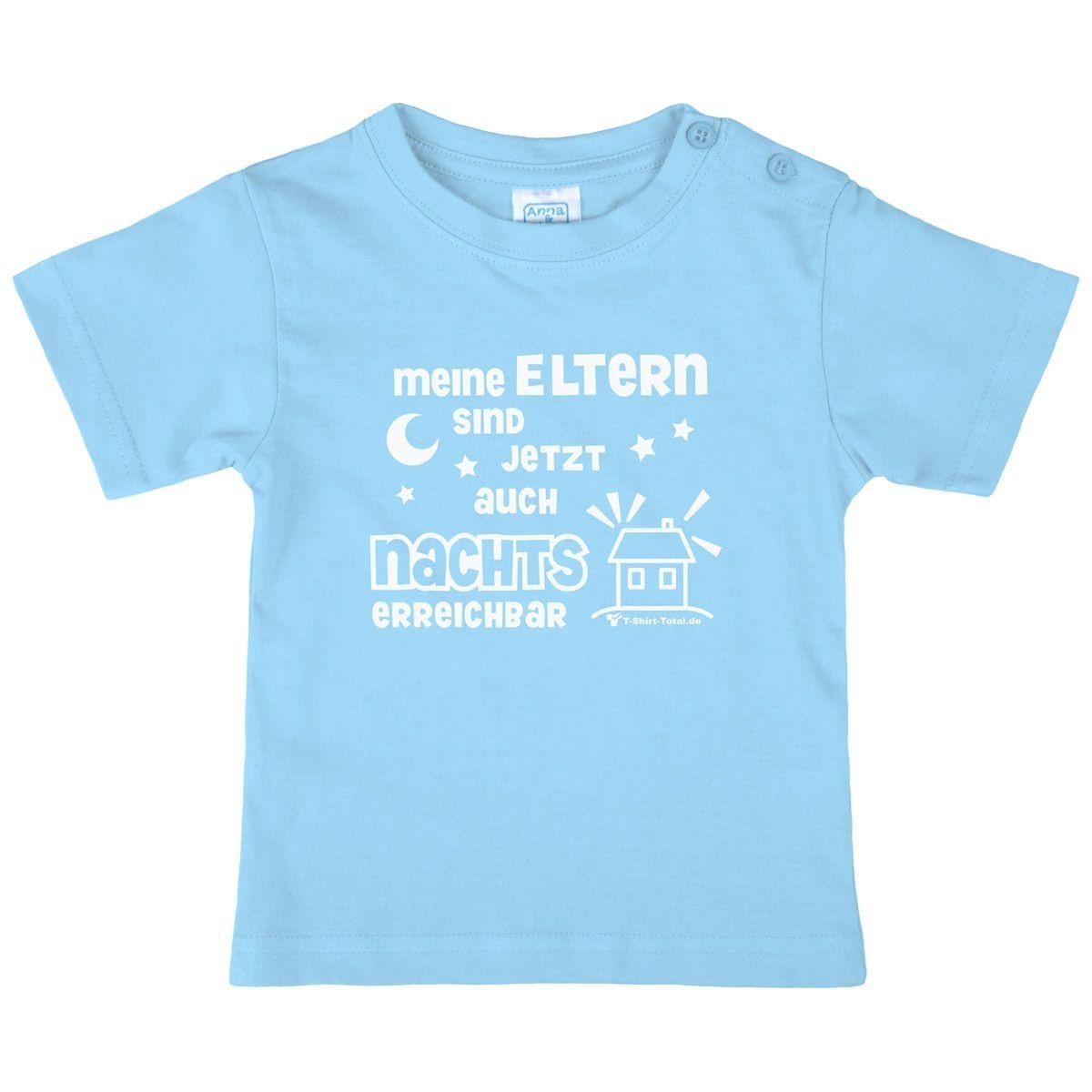 Eltern nachts erreichbar Kinder T-Shirt hellblau 56 / 62