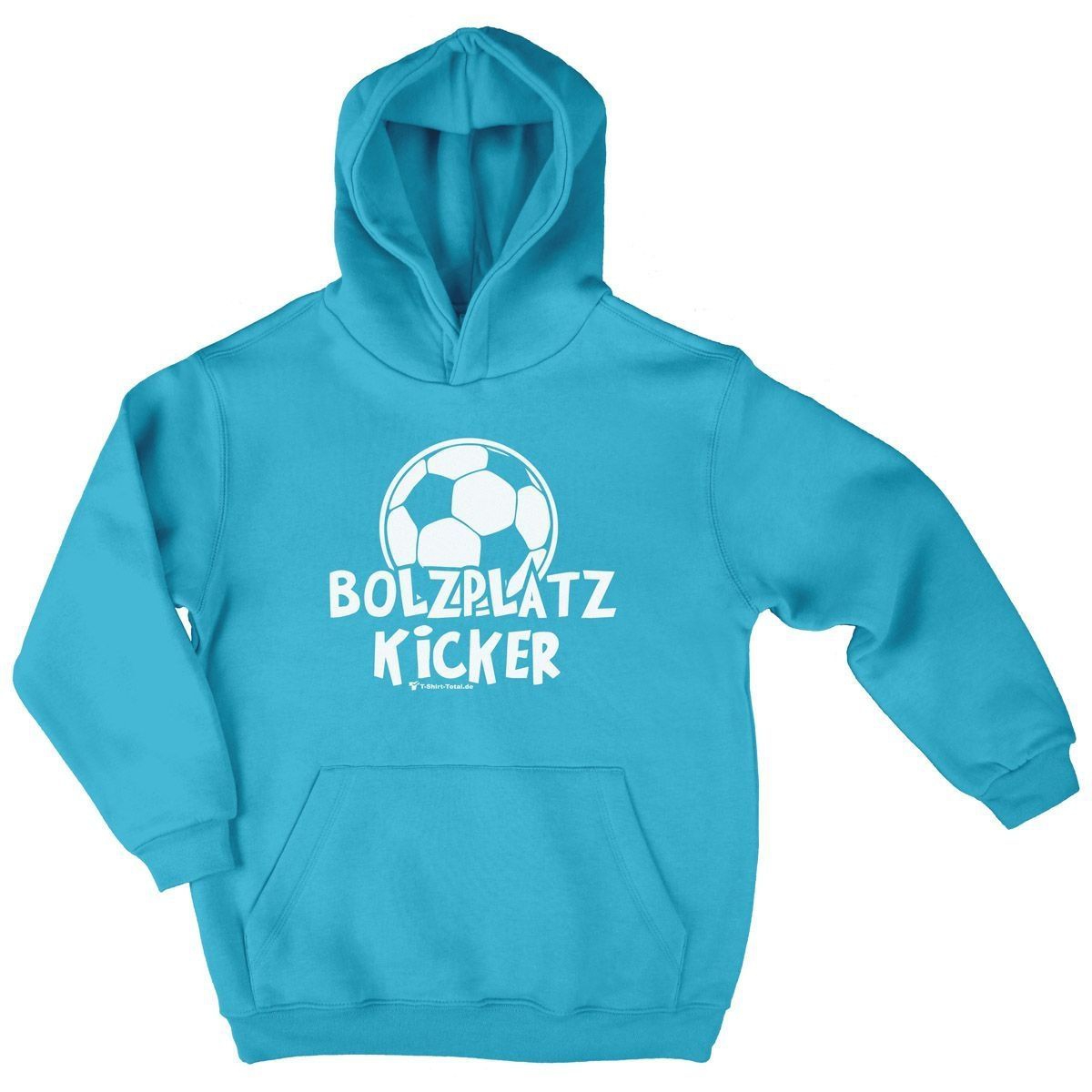 Bolzplatz Kicker Kinder Kapuzen Pulli türkis 122 / 128