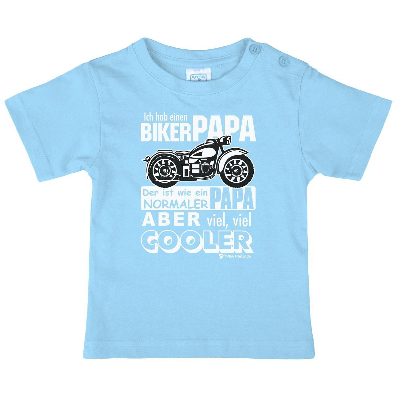 Biker Papa Kinder T-Shirt hellblau 80 / 86