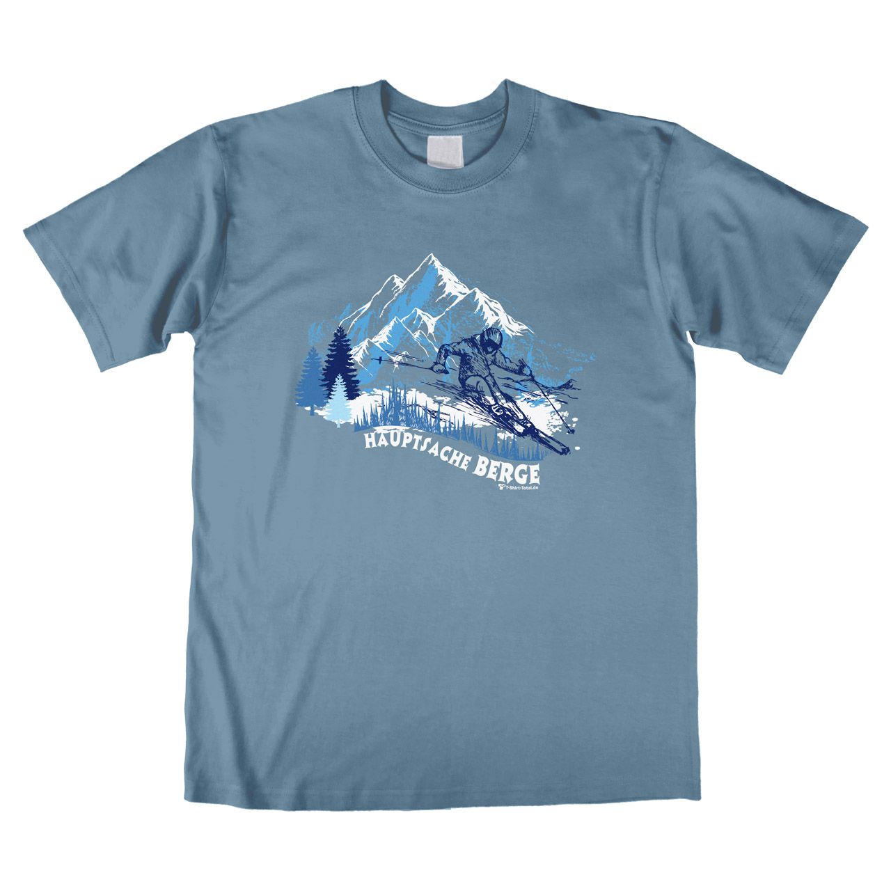 Hauptsache Berge Unisex T-Shirt denim Medium