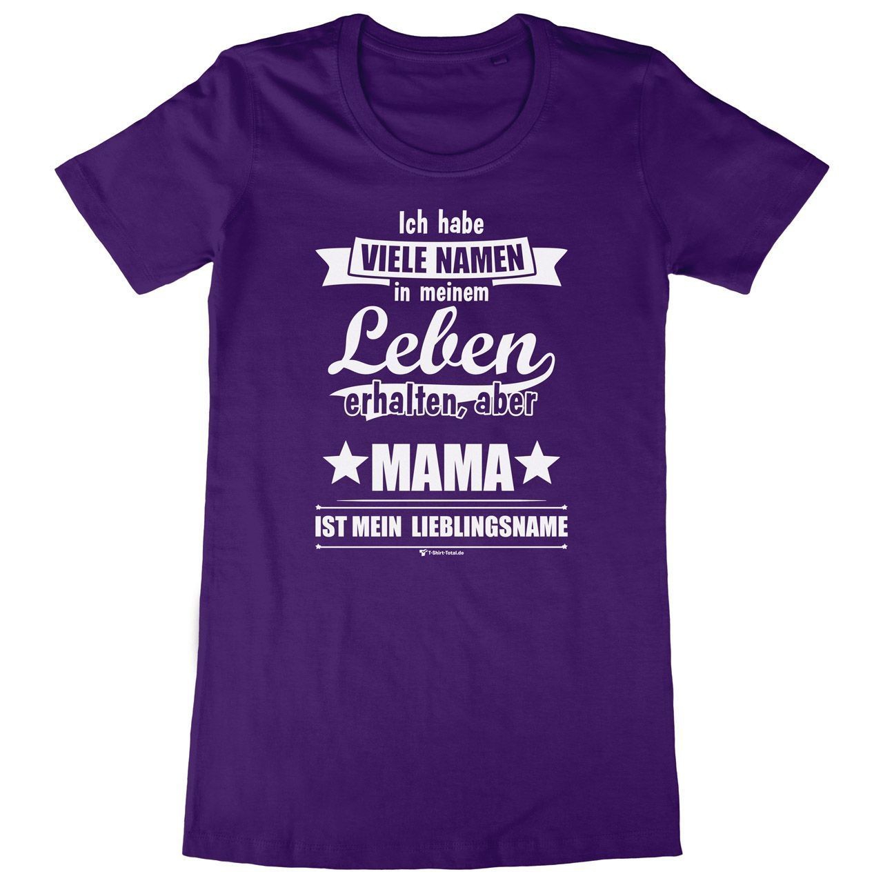 Lieblingsname Mama Woman Long Shirt lila Small
