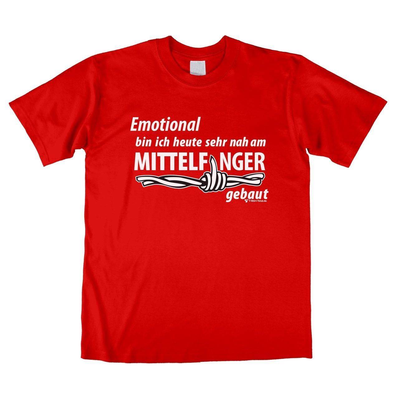 Mittelfinger Unisex T-Shirt rot Extra Large