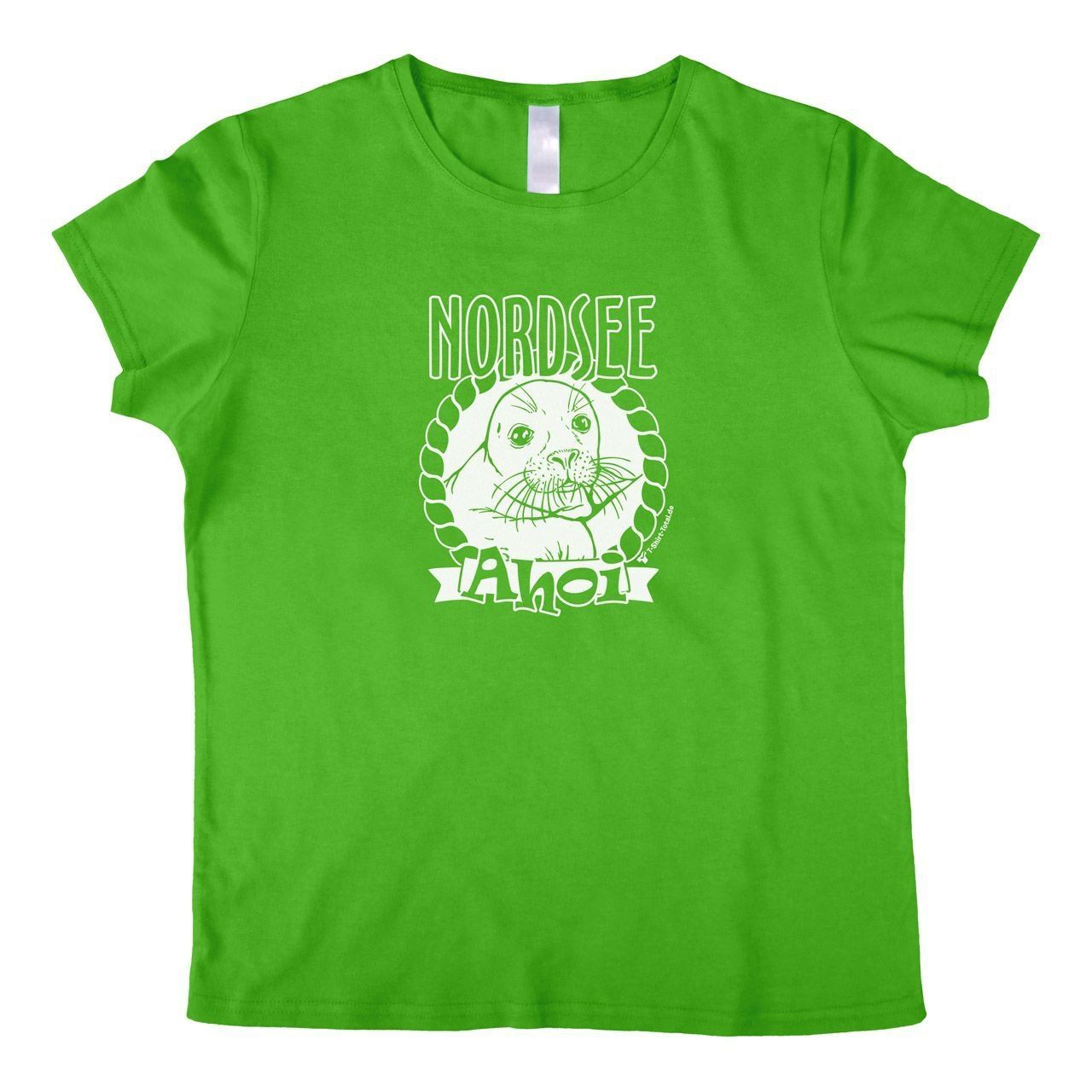 Nordsee Ahoi Woman T-Shirt grün Medium
