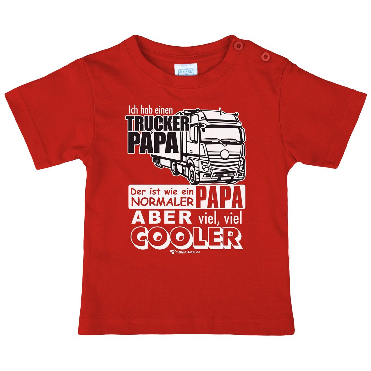Trucker Papa Kinder T-Shirt rot 68 / 74