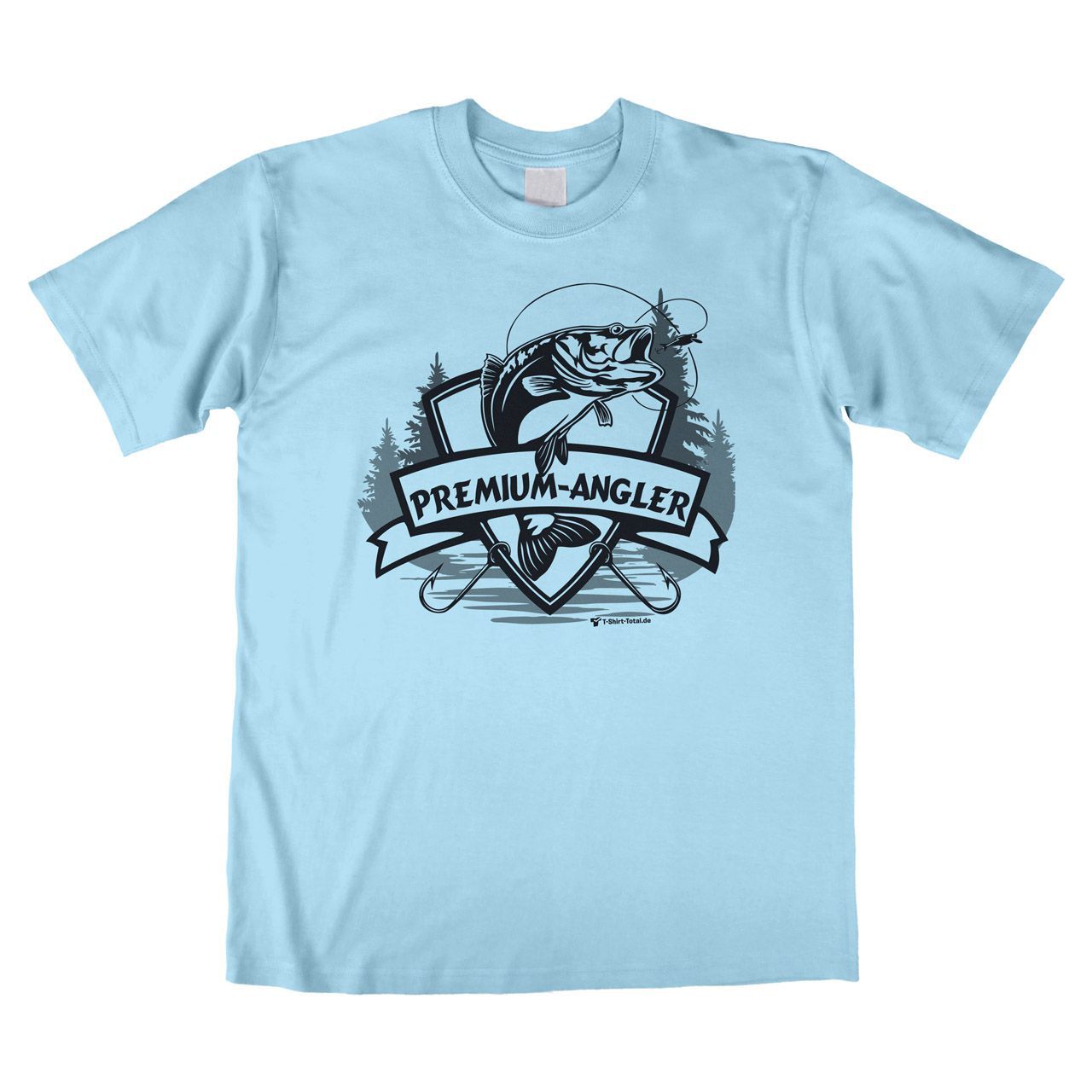 Premium-Angler Unisex T-Shirt hellblau Extra Large