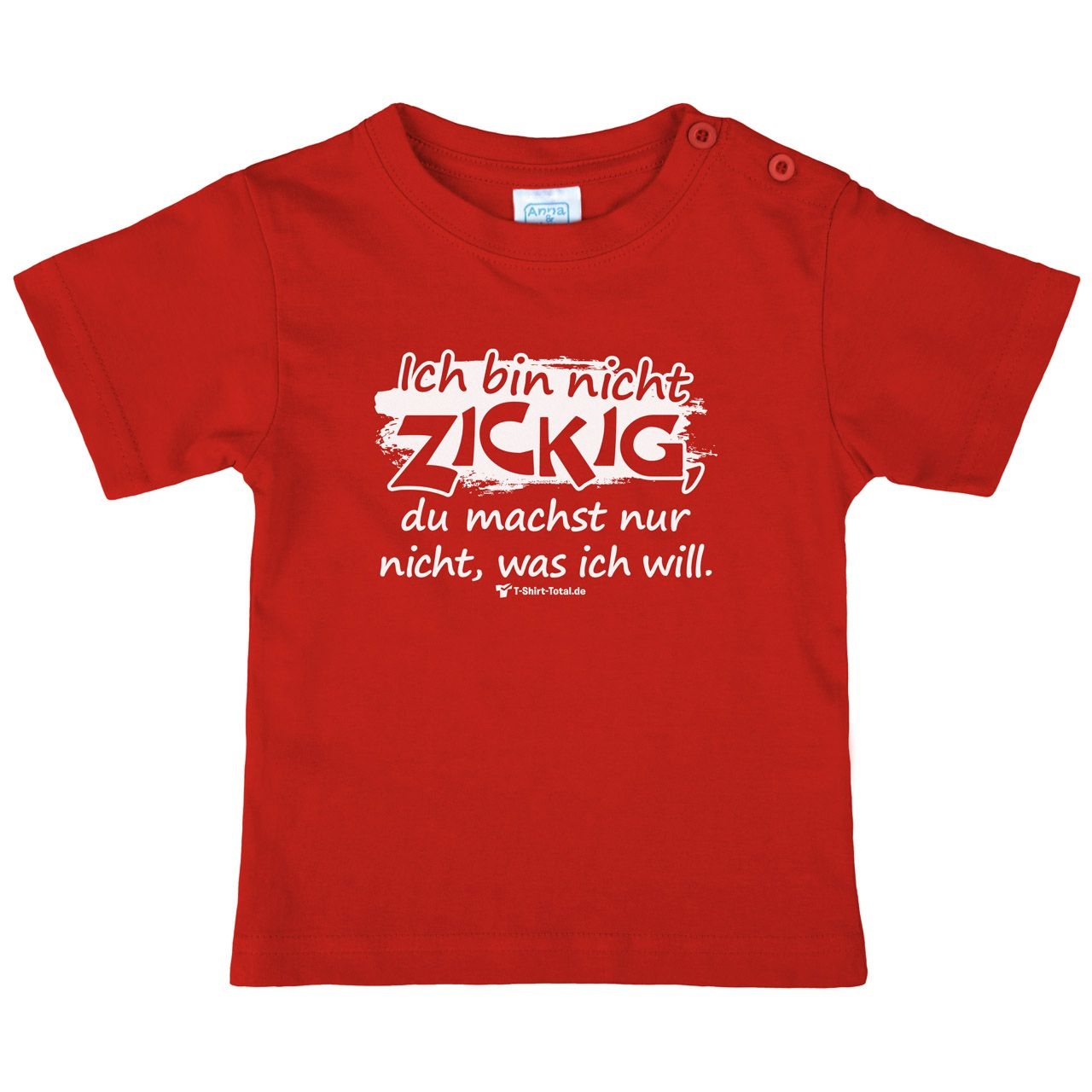 Bin nicht zickig Kinder T-Shirt rot 92