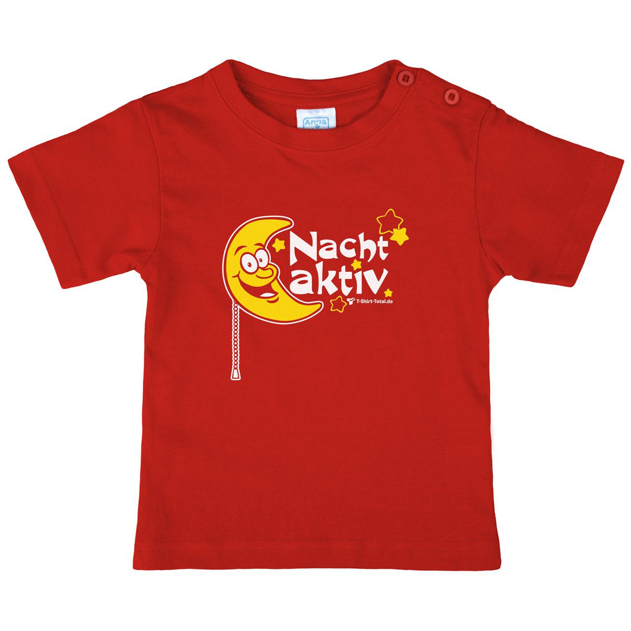 Nachtaktiv Mond Kinder T-Shirt rot 80 / 86