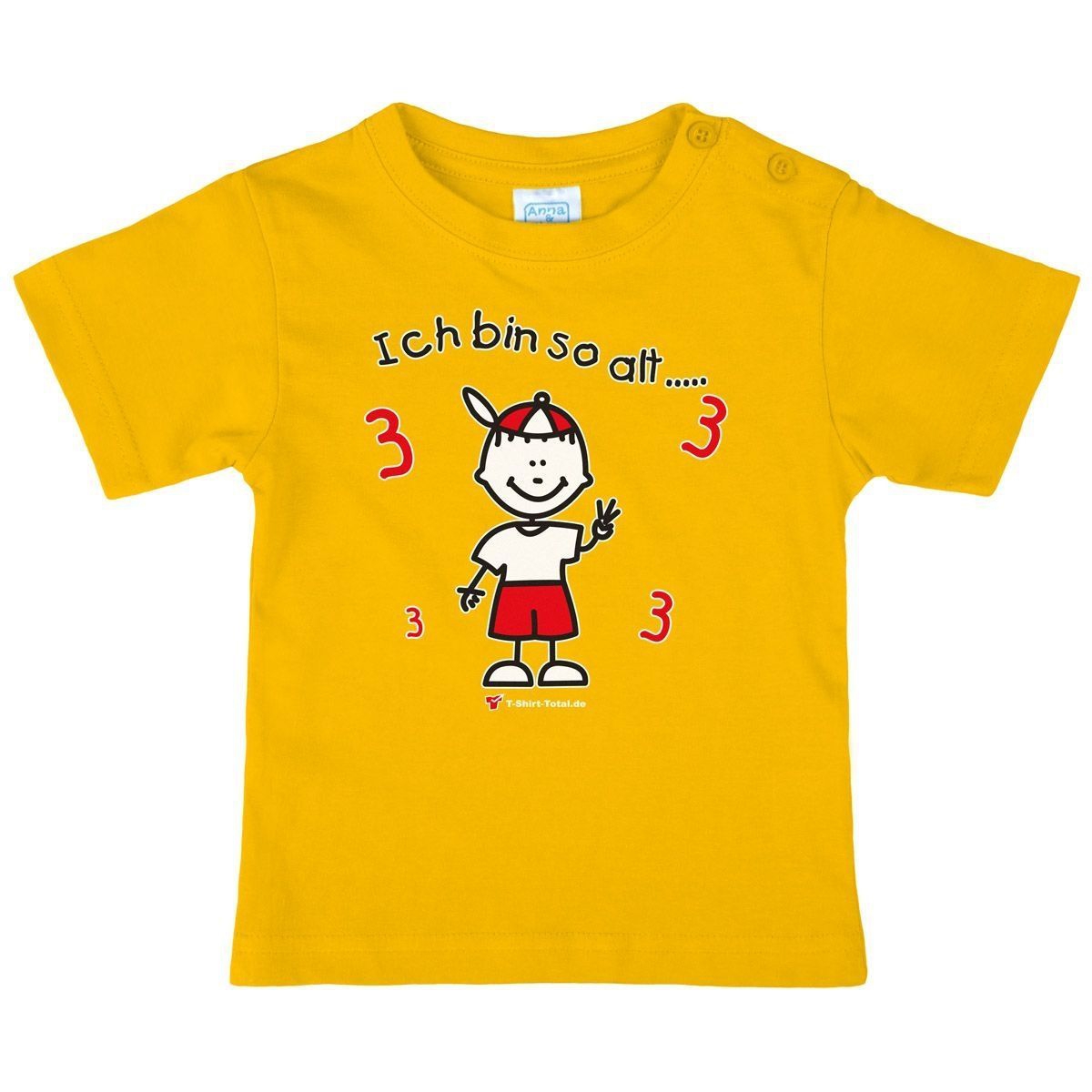 Jungs so alt 3 Kinder T-Shirt gelb 98