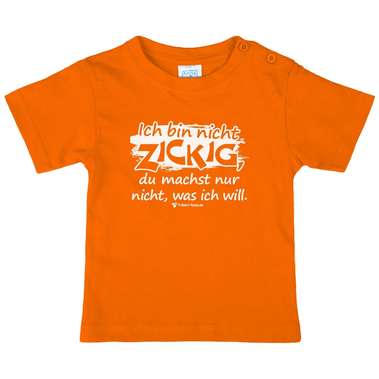 Bin nicht zickig Kinder T-Shirt orange 92
