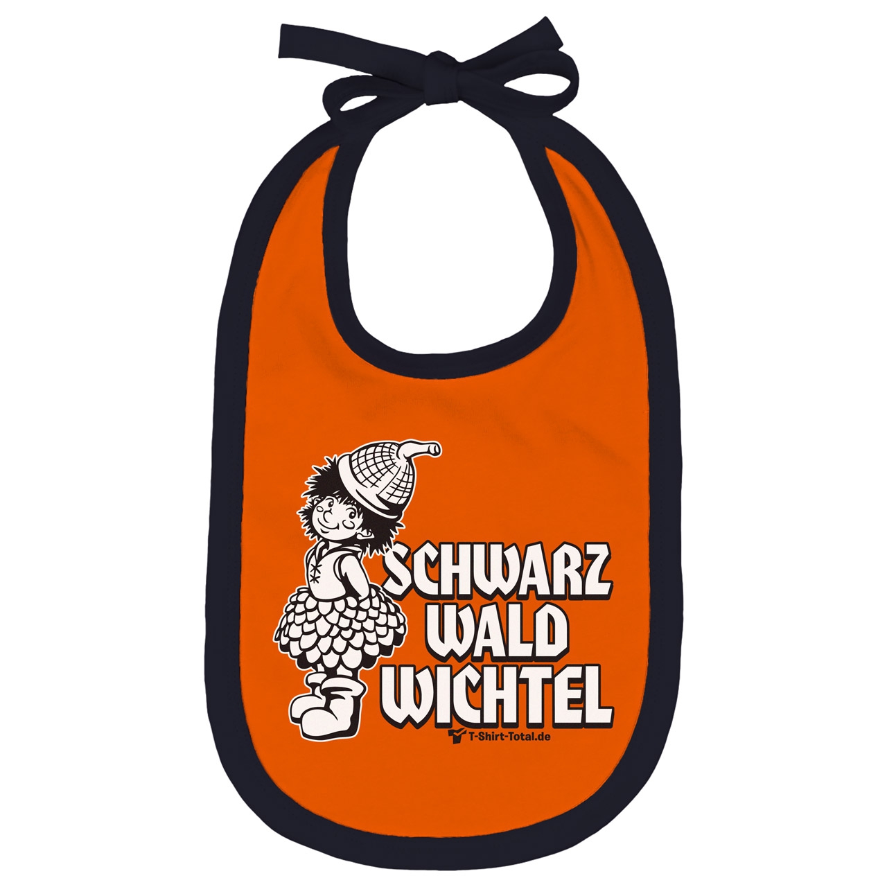 Schwarzwald Wichtel Lätzchen orange / navy