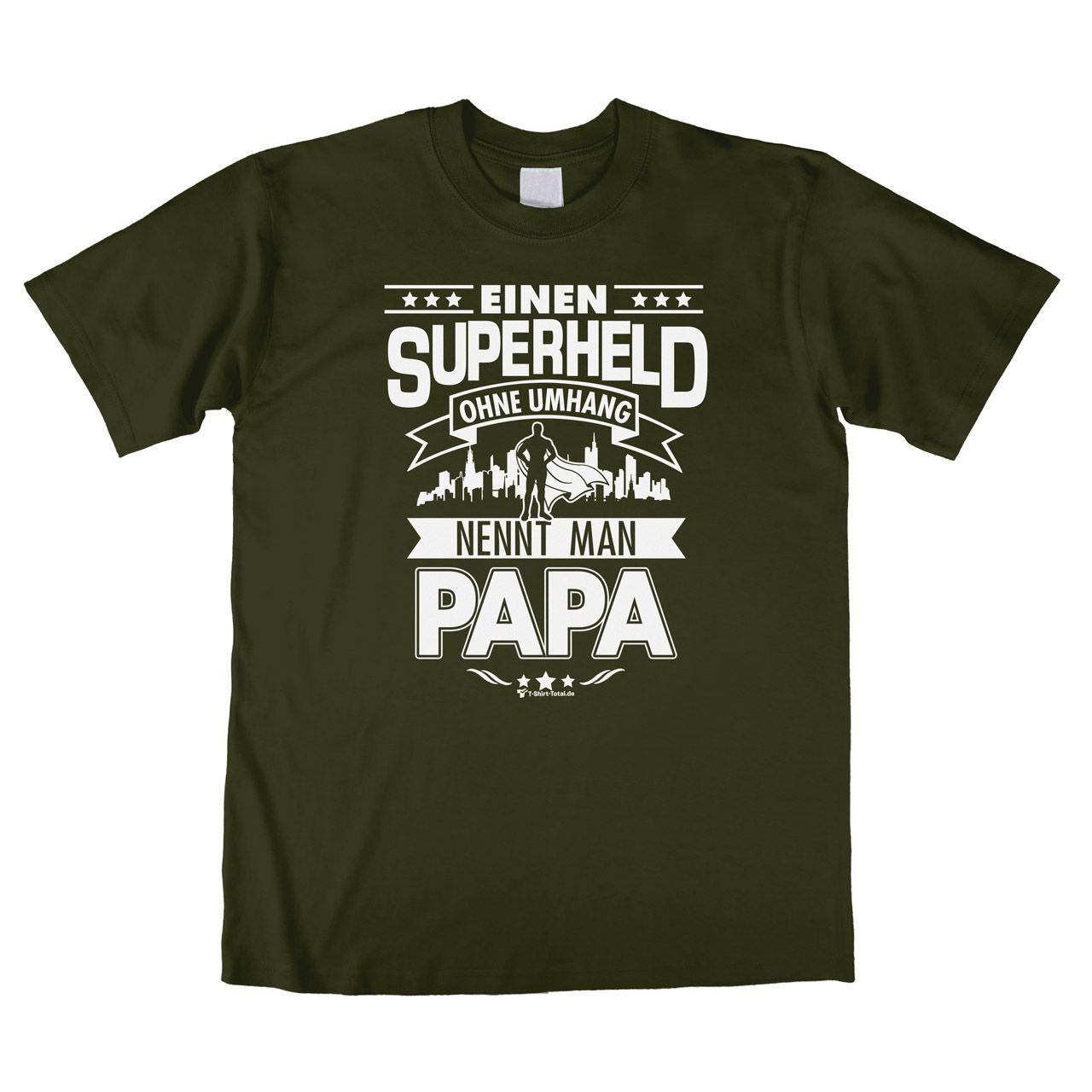 Superheld Papa Unisex T-Shirt khaki Large