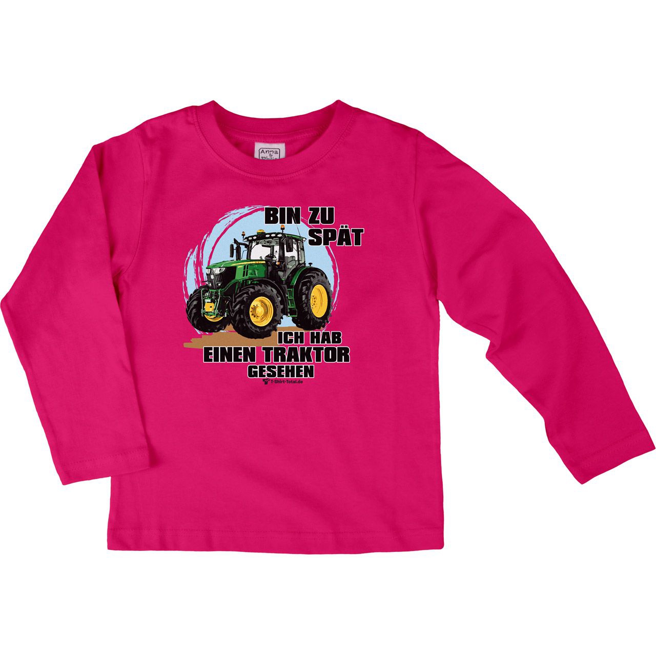 Traktor gesehen Kinder Langarm Shirt pink 110 / 116